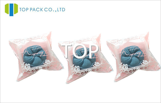 Sacos de plástico Resealable pequenos cor-de-rosa com janela clara, petisco que empacota sem zíper