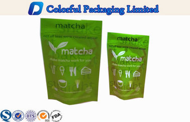 Recicl a cor que de CMYK/Pantone plásticos Ziplock se levantam o malote para o chá verde