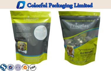 Resealable laminados levantam-se sacos do malote do zíper para alimentos para animais de estimação/sacos personalizados do empacotamento de alimentos para animais de estimação