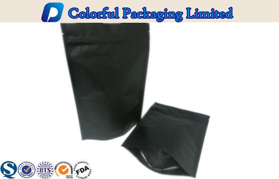 o café 500g que embala preto matte Resealable levanta-se o malote com janela