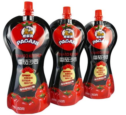 Levante-se o empacotamento biodegradável da folha de alumínio para o molho de tomate