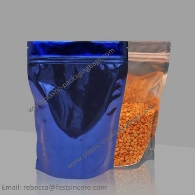 O alimento Ziplock levanta-se a parte dianteira transparente da janela dos malotes reusável