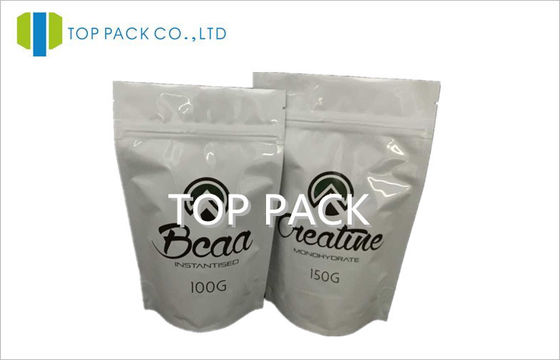 O empacotamento orgânico do AL/PE do pó da proteína, levanta-se o malote com zíper 100g/150g