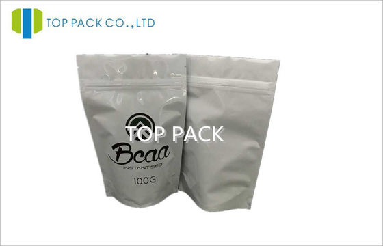 O empacotamento orgânico do AL/PE do pó da proteína, levanta-se o malote com zíper 100g/150g