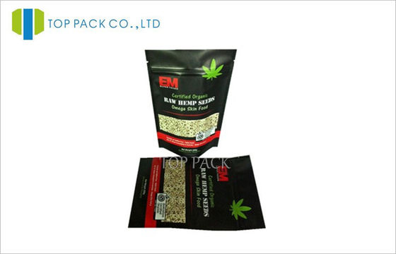 As sementes de Chia plásticas levantam-se o zíper terminado preto matte do empacotamento de alimento
