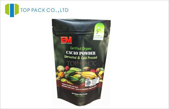 O zíper do pó do alimento natural levanta-se o revestimento matte feito sob encomenda dos malotes do alimento