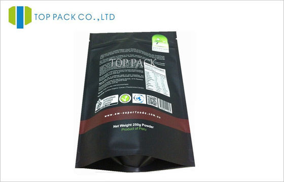 O zíper do pó do alimento natural levanta-se o revestimento matte feito sob encomenda dos malotes do alimento