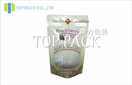 O fechamento do fecho de correr levanta-se malotes com entalhe do rasgo, malotes plásticos do alimento de Blackberry