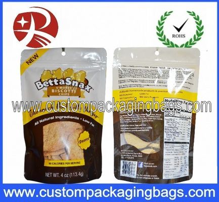 Os sacos Ziplock plásticos impermeáveis coloridos, fechamento do fecho de correr levantam-se malotes para o empacotamento dos biscoitos