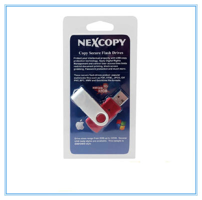 Cartão colorido da bolha do PVC USB que empacota para a única embalagem de USB