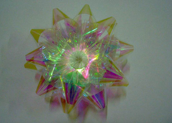 fita iridescente Bowin do diodo emissor de luz 3.5Inch para o empacotamento do presente e as decorações do Natal