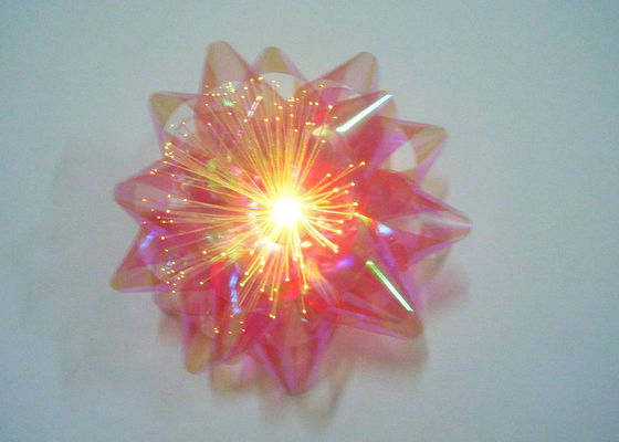 fita iridescente Bowin do diodo emissor de luz 3.5Inch para o empacotamento do presente e as decorações do Natal