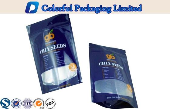 A folha de alumínio Linded Resealable levanta-se o produto comestível do malote com parte superior/janela do zíper
