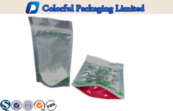 a folha de alumínio Resealable de pano do alimento para cães levanta-se o malote com janela