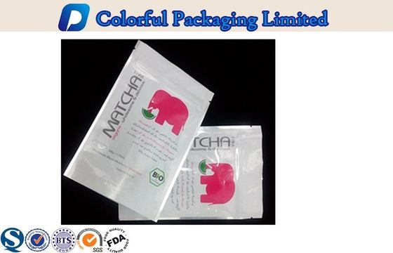 A impressão preta matte está malotes acima de empacotamento para o tempero/proteína do cálcio