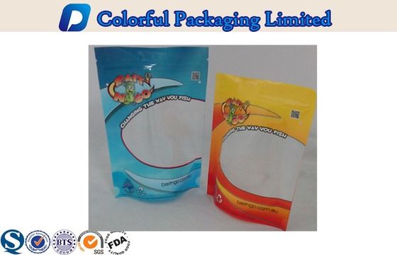 A janela Ziplock plástica levanta-se a impressão personalizada malote para a atração dos peixes
