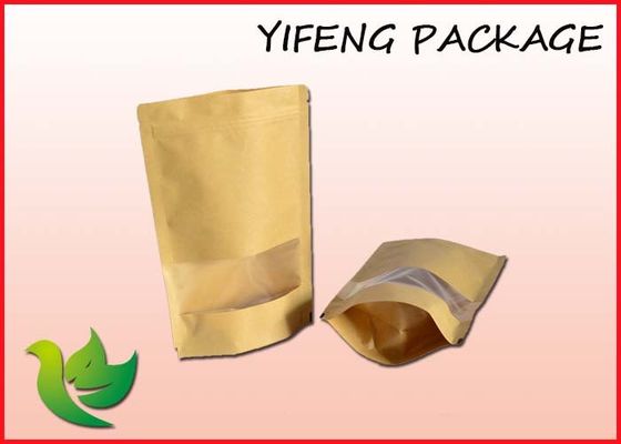 Levante-se o saco de papel de empacotamento de Kraft dos sacos do café com fechamento 250g 500g do zíper