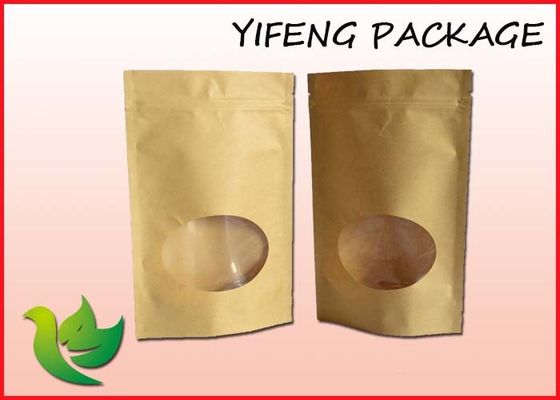 Levante-se o saco de papel de empacotamento de Kraft dos sacos do café com fechamento 250g 500g do zíper