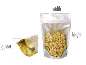 Levante-se sacos de empacotamento do malote Sealable do alimento com zíper Rohs flexível