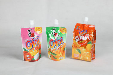 O costume do produto comestível impresso levanta-se os malotes que empacotam o bico do suco