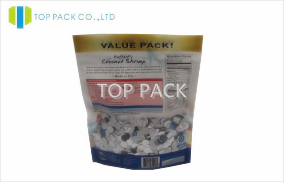 1.5LB plásticos levantam-se malotes para o camarão do coco, saco de empacotamento do marisco