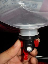 O vermelho personalizado impresso levanta-se o malote com prova de empacotamento do escape do bico
