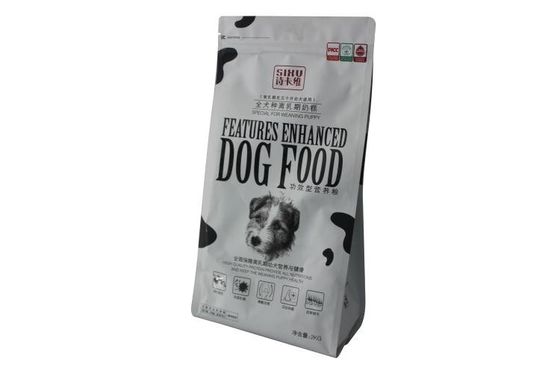 Saco plástico da maca de gato do malote roxo do selo do quadrilátero com o reforço do punho & do lado
