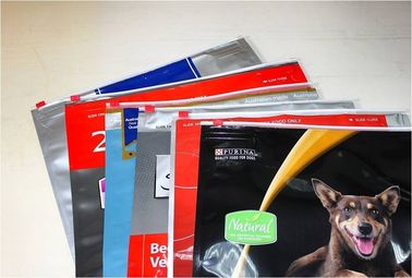 O slider plástico amigável do zíper de Eco ensaca o empacotamento de alimentos para animais de estimação seco