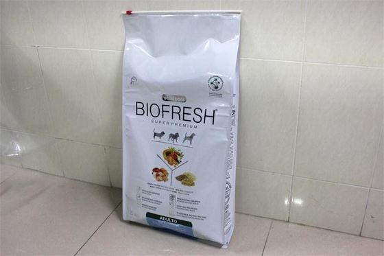 Sacos inovativos do zíper do slider do empacotamento de alimento para o gato, peixe, alimento para cães